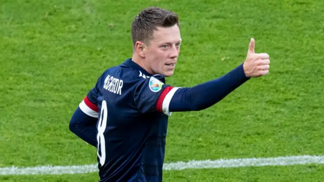 Callum McGregor celebrates his goal