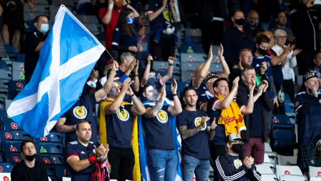 Scotland fans at Hampden