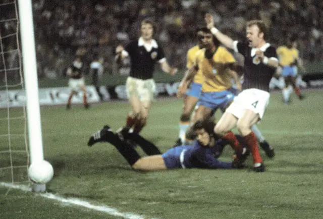 Billy Bremner was so close to scoring during a 0-0 draw with Brazil at the 1974 World Cup