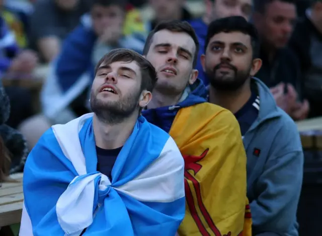 Fans at the Scotland vs Croatia match on Tuesday