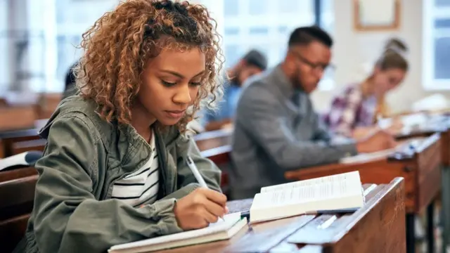 Pupils studying