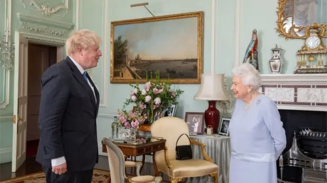 The Queen and Boris Johnson