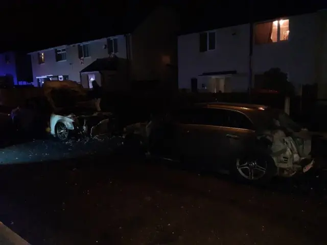 Cars damaged in Clifton