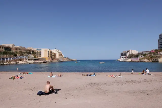 St George's Bay in St Julian's, Malta