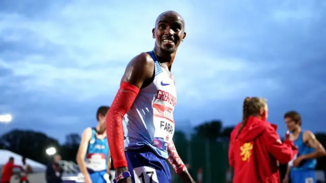 Mo Farah smiling