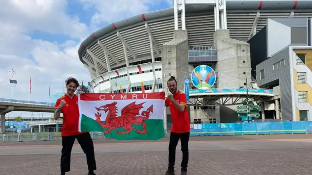 The Credgington brothers from Monmouthshire live a five-minute cycle from the ground in Amsterdam