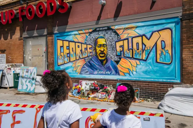 The memorial at Cup Foods