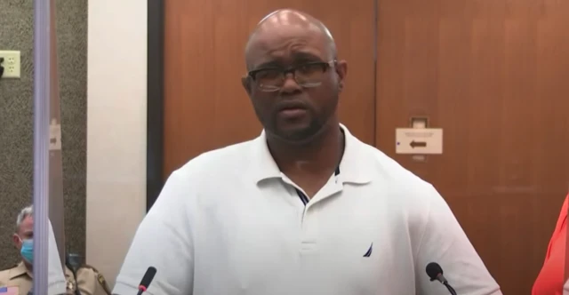 Terrence Floyd, George Floyd's brother, in white shirt in court