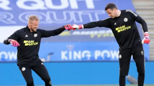 Kasper Schmeichel and Danny Ward