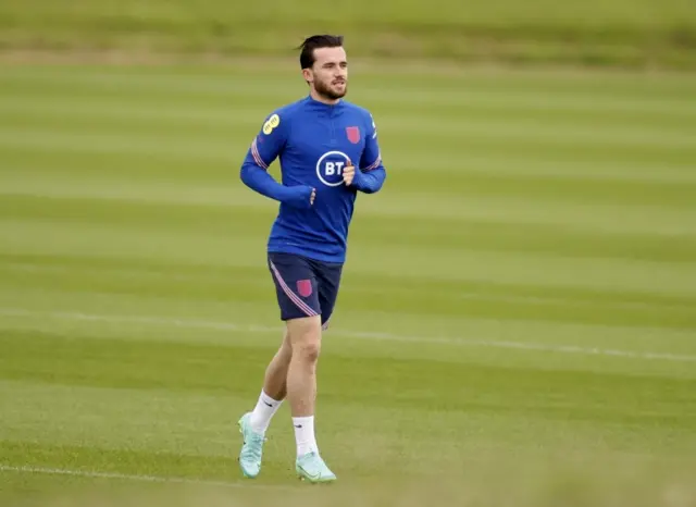 Ben Chilwell training in isolation