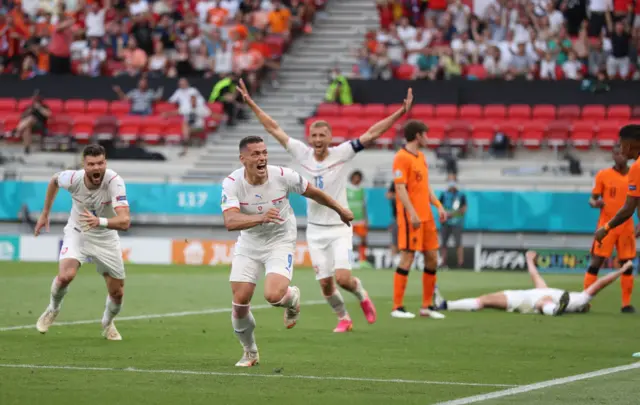 Czech goal celebration