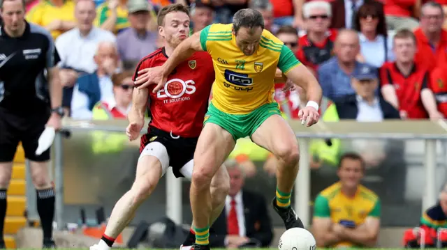 Michael Murphy in action against Down in the 2018 Ulster Football semi-final