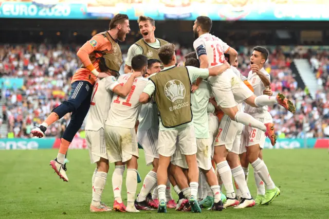 Spain celebrate