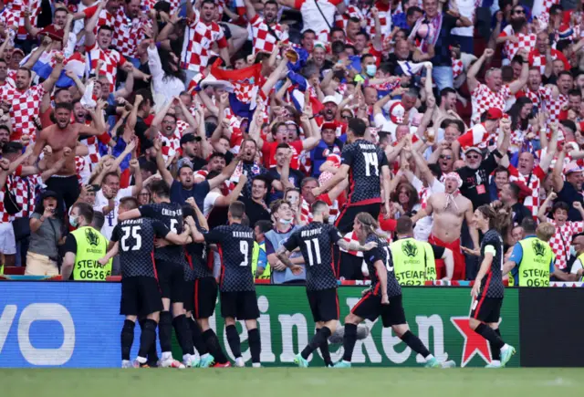 Croatia celebrate