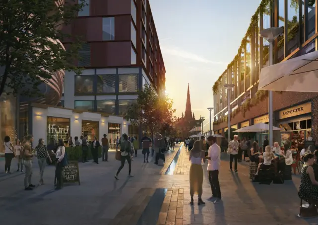 Artist's impression of the Smithfield development