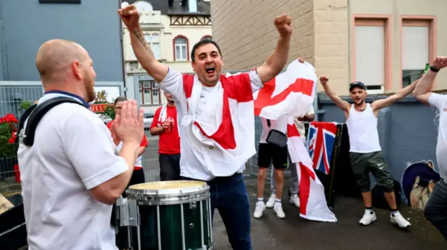 England fans celebrate