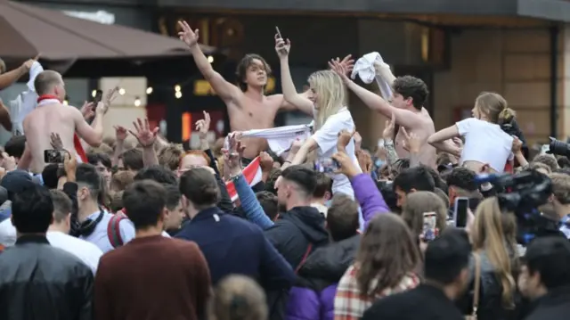 England fans celebrate