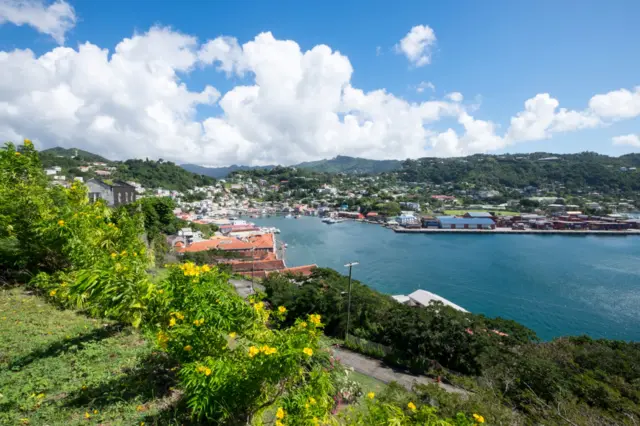 St George's harbour in Grenada