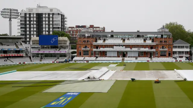 Covers on at Lord's