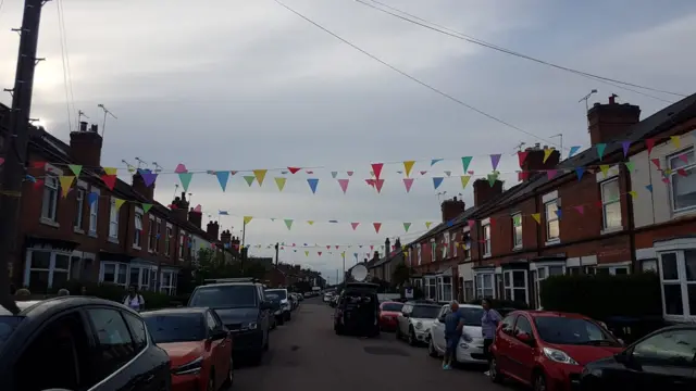 Bunting on Stanley Road