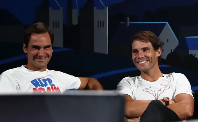 Roger Federer and Rafael Nadal.