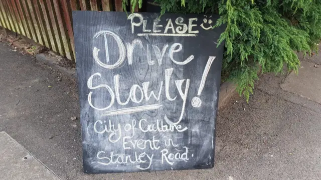 Sign to say 'City of Culture in Stanley Road'