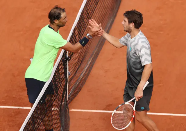 Rafael Nadal and Cameron Norrie.