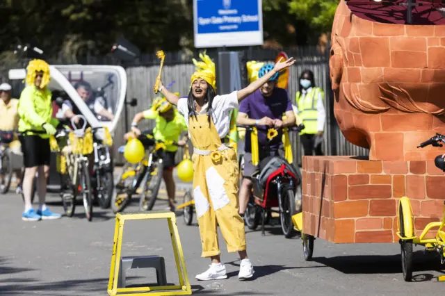 Bicycle procession through Coventry