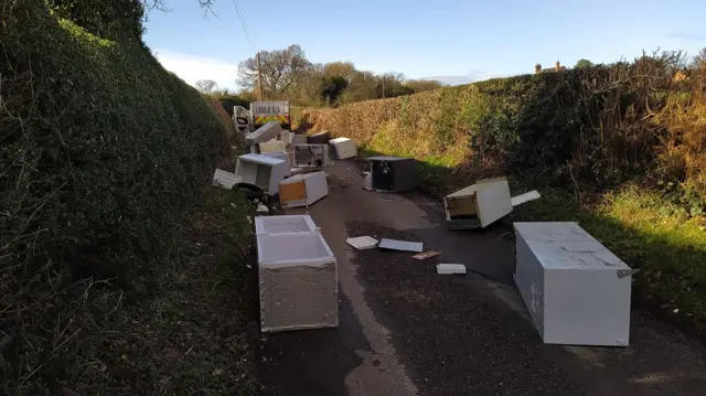 Dumped fridges and freezers