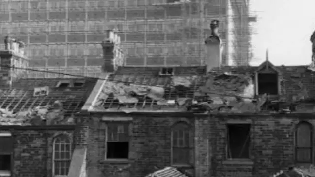 Archive image showing old Victorian houses being cleared in 1966