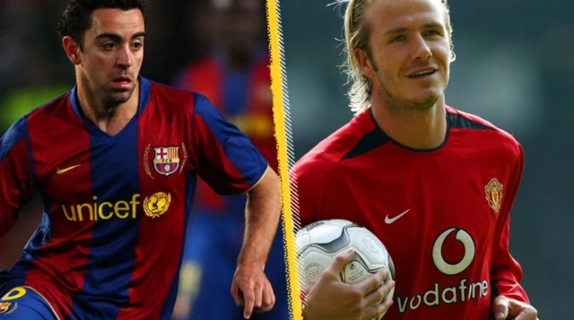 Xavi and David Beckham