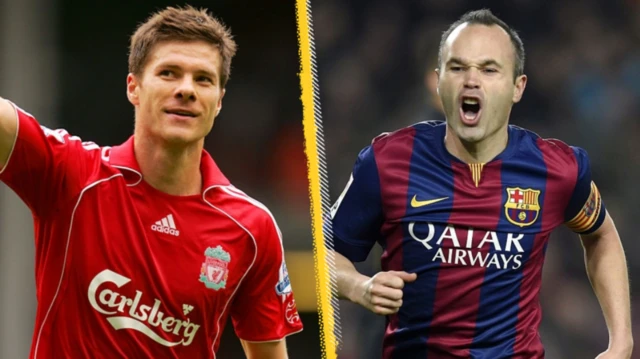 Xabi Alonso v Andres Iniesta