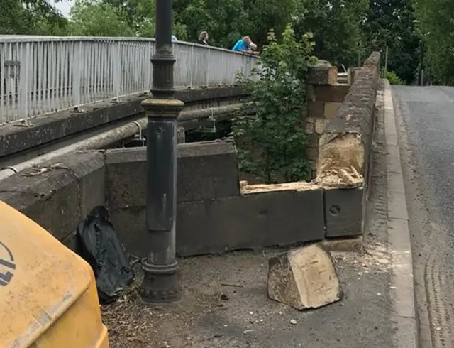 Damaged bridge