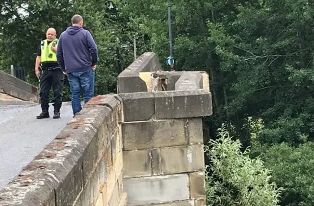 Damaged bridge