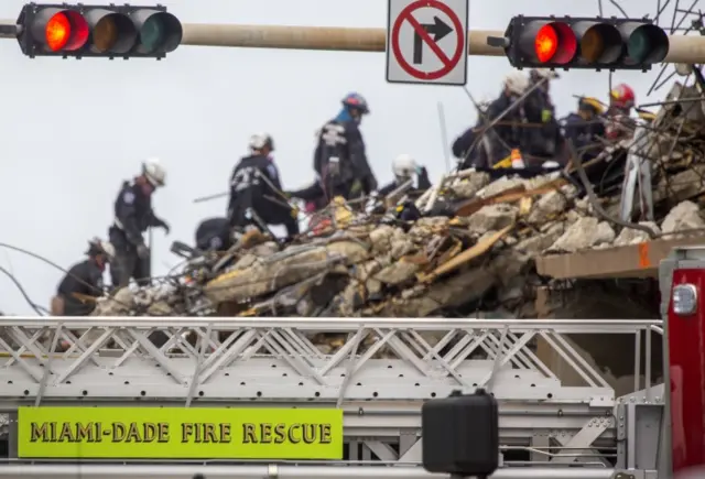 Rescuers in Miami