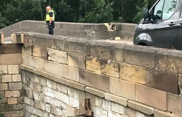 Damaged bridge