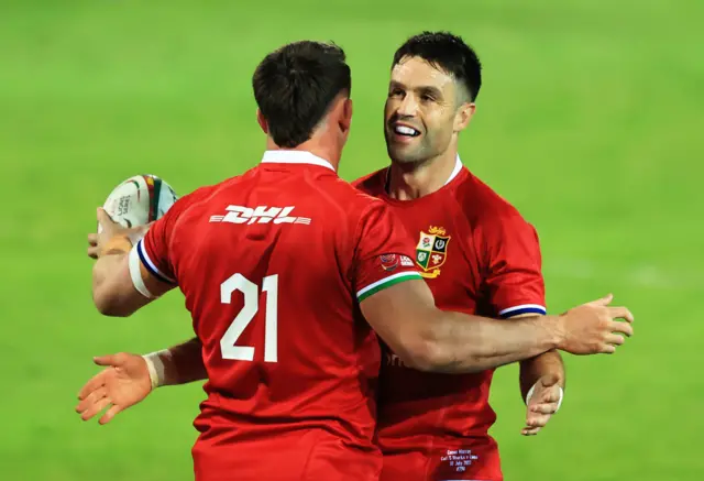 Conor Murray congratulates Tom Curry