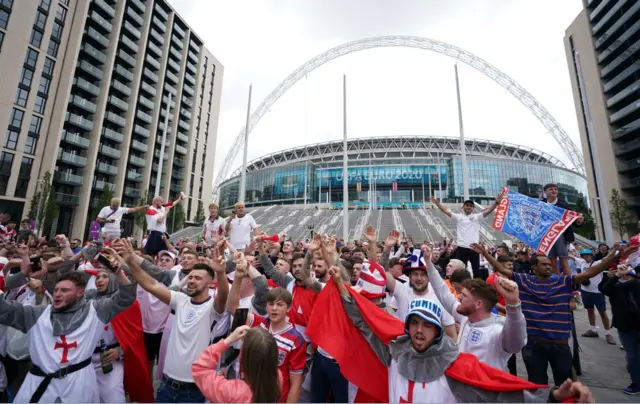 An army of England fans have arrived