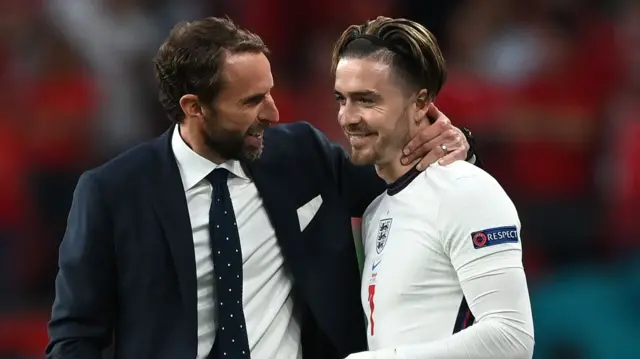 Gareth Southgate and Jack Grealish