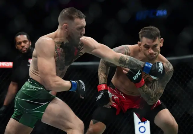 Dustin Poirier fights Conor McGregor at UFC 264