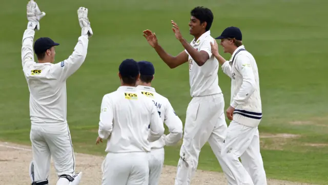 Jas Singh has taken four wickets on his Kent debut.