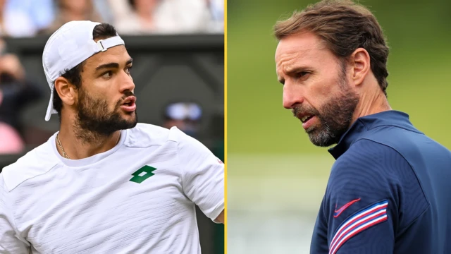 Matteo Berrettini and Gareth Southgate