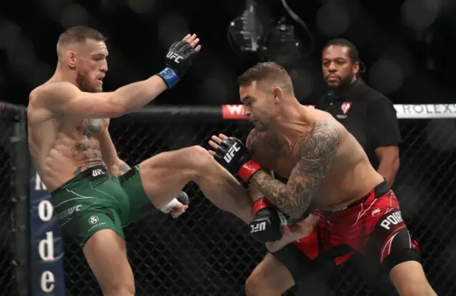 Dustin Poirier fights Conor McGregor at UFC 264