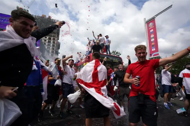 People outside Wembley