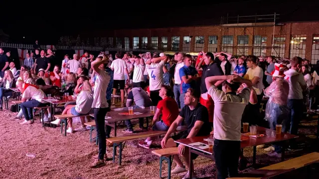 England fans at The Arena near Norwich