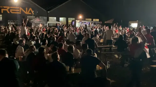 Fans at The Arena near Norwich