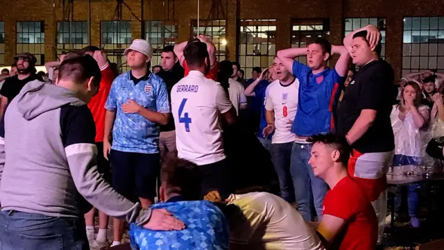 Fans show disbelief at England fall our of Euro 2020 final