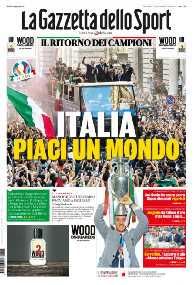 Gazzetta dello Sport front page