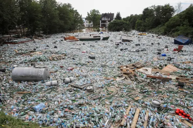 Debris float in Bad Neuenahr-Ahrweiler, Germany. Photo: 15 July 2021