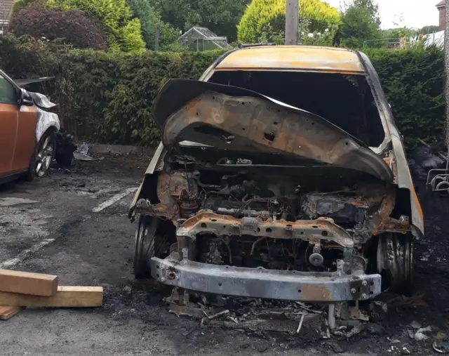 Car arson in Retford